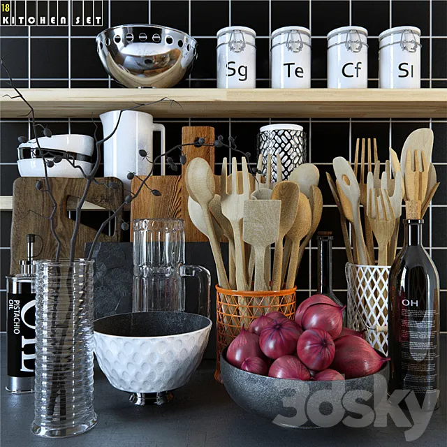 Kitchen Set 18 3D Model