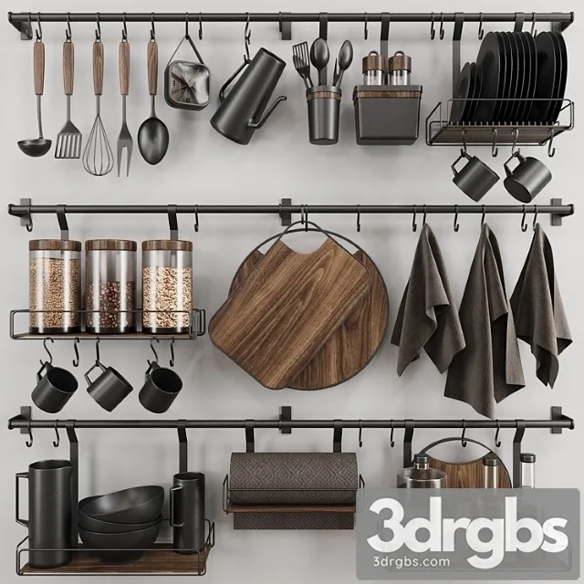 Kitchen Set 3D Model Download
