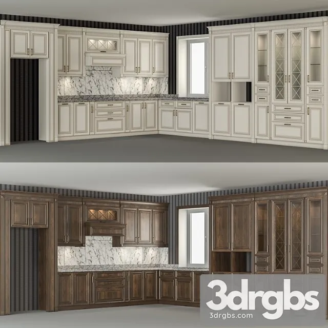 Kitchen Set 53 3D Model Download