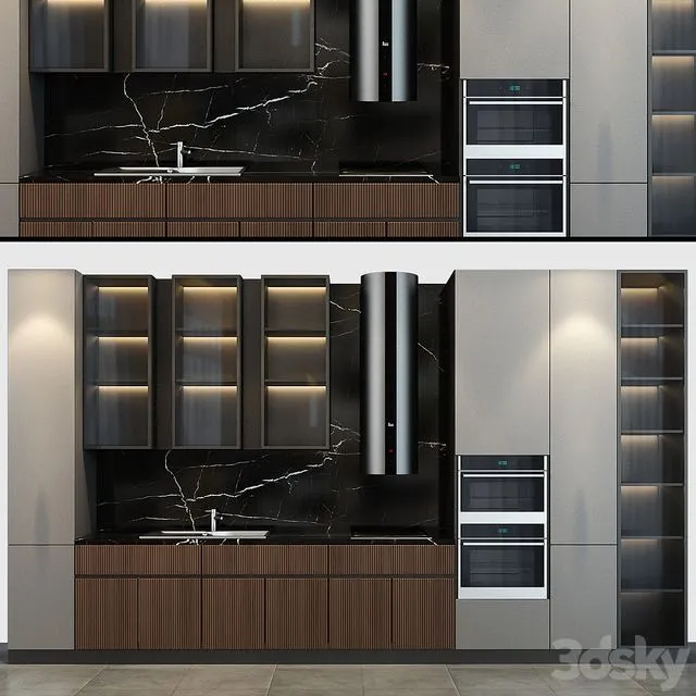 Kitchen set 58 3D Model Kitchen set 58 3D Model