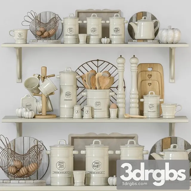 Kitchen Set 6 4 3D Model Download