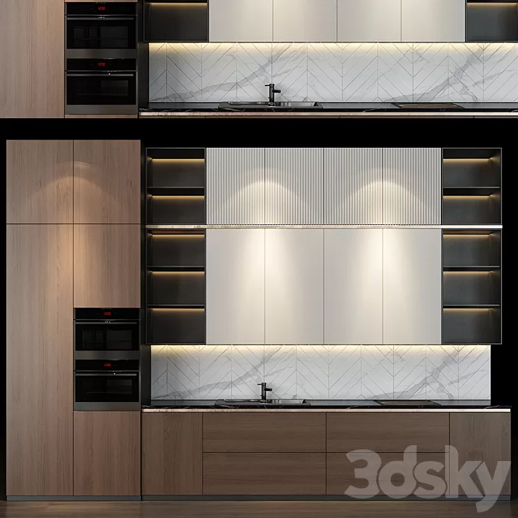 Kitchen set 60 3D Model Kitchen set 60 3D Model