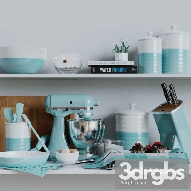 Kitchen Set Crate Barrel 3D Model Download