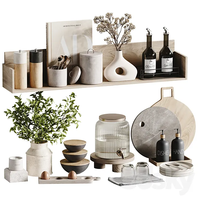 Kitchen set H15 3D Model