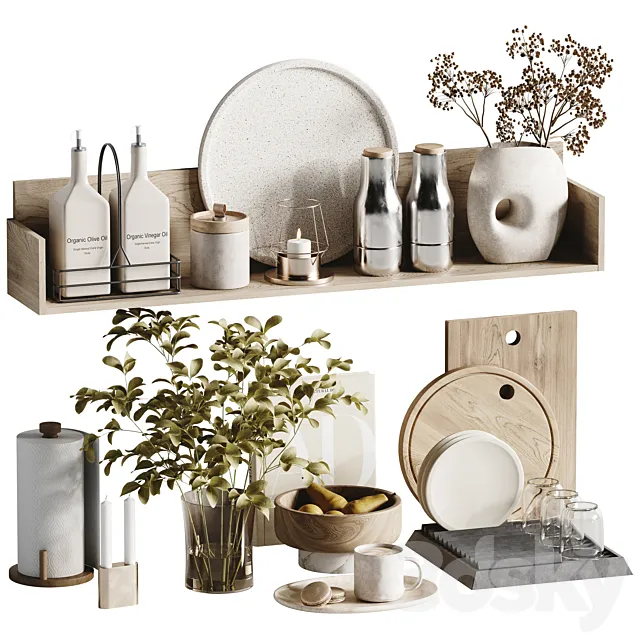 Kitchen set H6 3D Model Kitchen set H6 3D Model