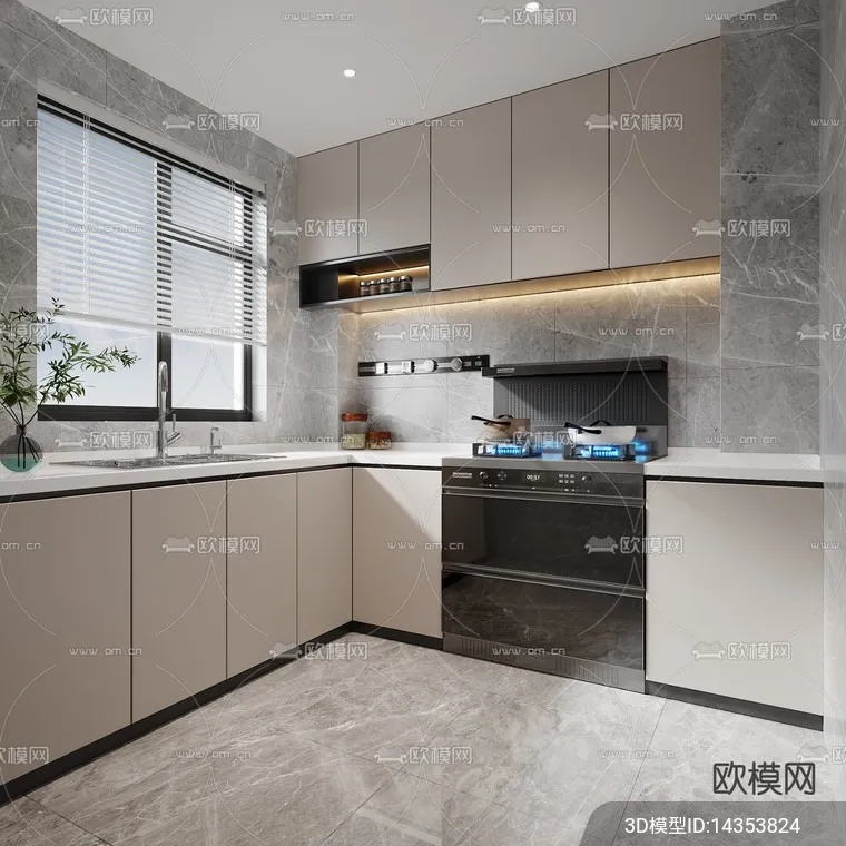 KITCHEN SETS – VRAY / CORONA – 3D MODEL – 1467