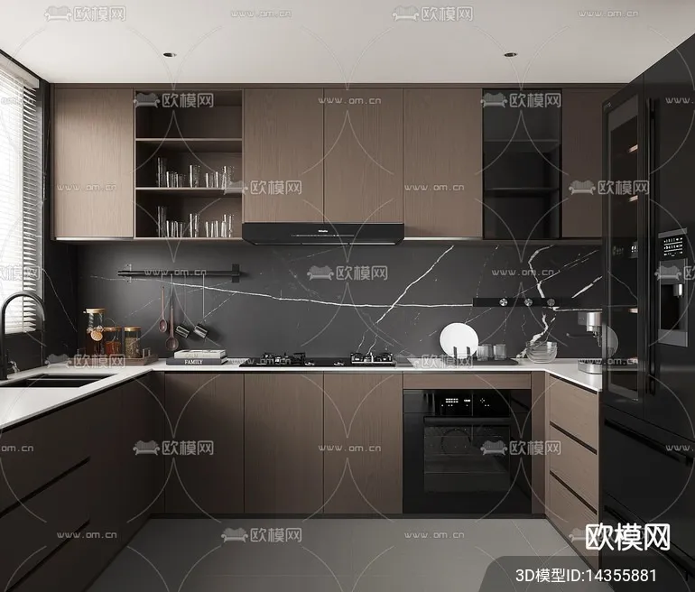 KITCHEN SETS – VRAY / CORONA – 3D MODEL – 1476