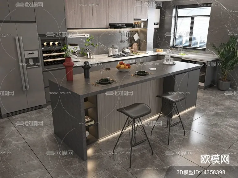 KITCHEN SETS – VRAY / CORONA – 3D MODEL – 1481