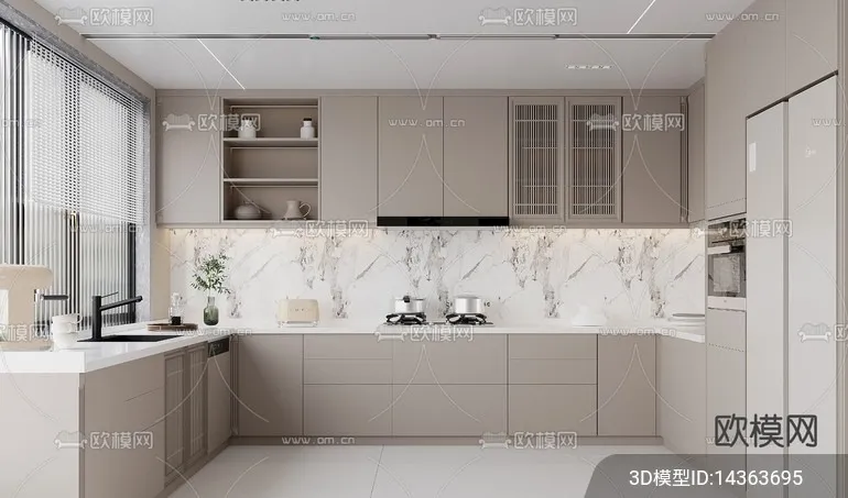 KITCHEN SETS – VRAY / CORONA – 3D MODEL – 1491