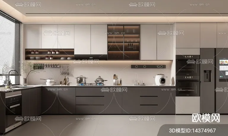 KITCHEN SETS – VRAY / CORONA – 3D MODEL – 1523