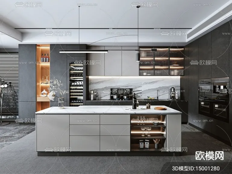 KITCHEN SETS – VRAY / CORONA – 3D MODEL – 1538