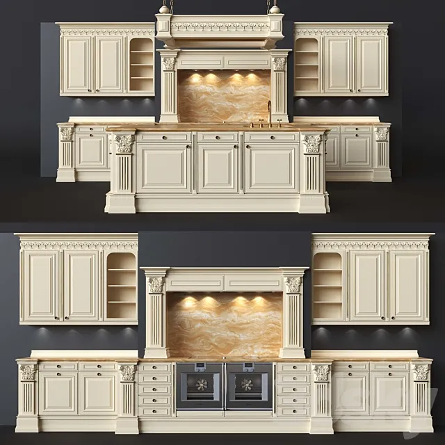 Kitchen SieMatic Collection Royal 3D Model Kitchen SieMatic Collection Royal 3D Model