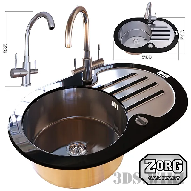 kitchen – Sink and mixer ZorG 3D Model