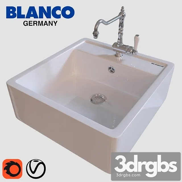 Kitchen Sink Bill Blanco Panor 60 3D Model Download