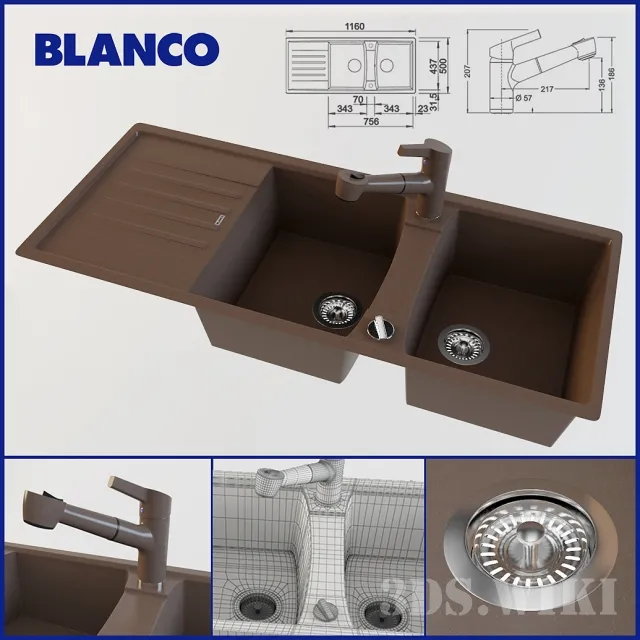 kitchen – Sink Blanco Lexa 8S 3D Model kitchen – Sink Blanco Lexa 8S 3D Model