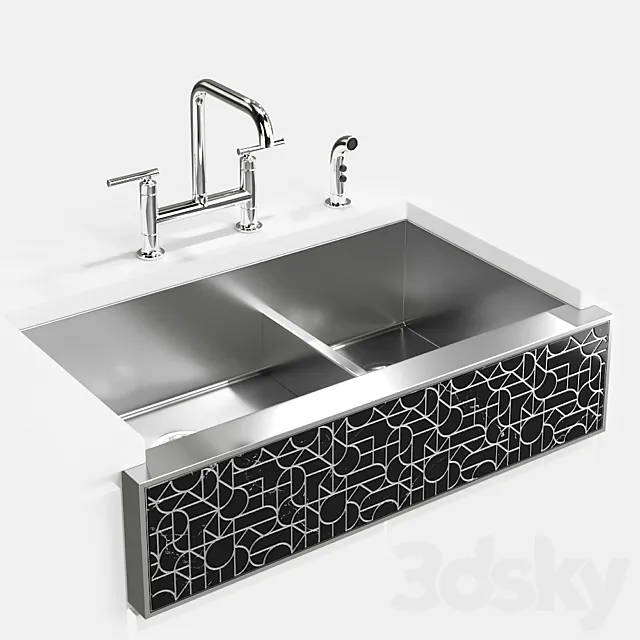 Kitchen Sink KOHLER Tailor 3D Model