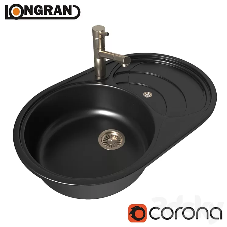 Kitchen sink Longran Eclipse 3D Model Kitchen sink Longran Eclipse 3D Model