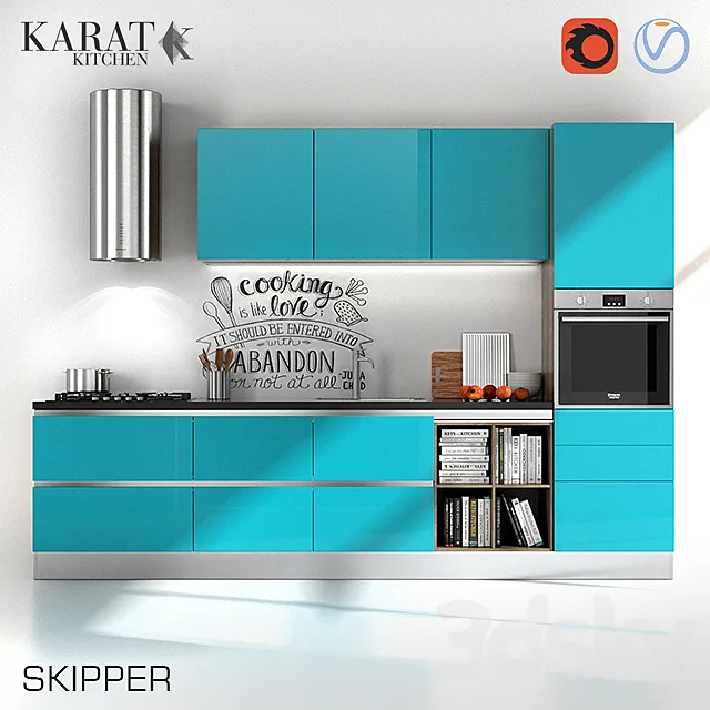 Kitchen Skipper (CYAN) from KaratKitchen 3DModel
