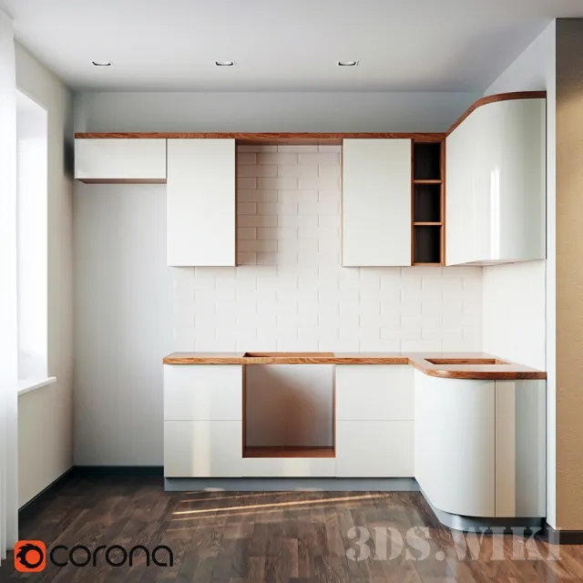 kitchen – Small corner kitchen 3D Model
