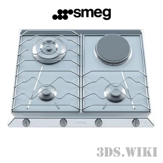kitchen – Smeg hob 3D Model kitchen – Smeg hob 3D Model