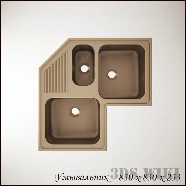 kitchen – Smeg sink 3D Model