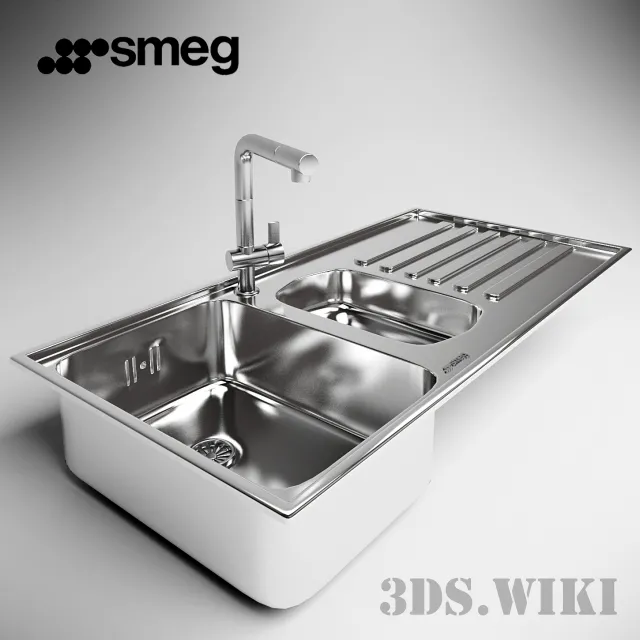 kitchen – Smeg sink – LM102D 3D Model kitchen – Smeg sink – LM102D 3D Model