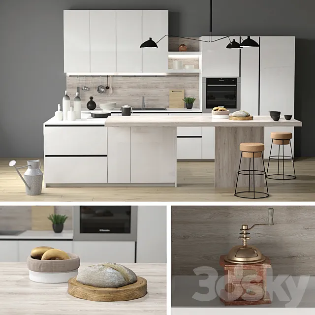 Kitchen snaidero 3DModel Kitchen snaidero 3DModel