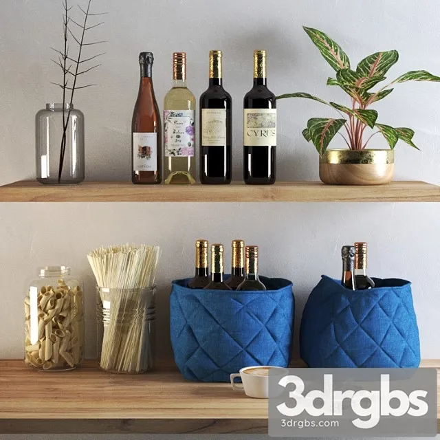 Kitchen stuffs 3D Model Download