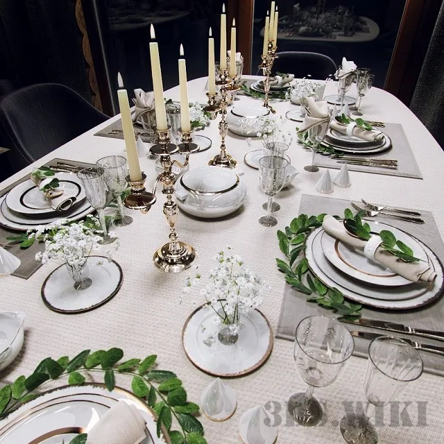 kitchen – Table setting 3D Model