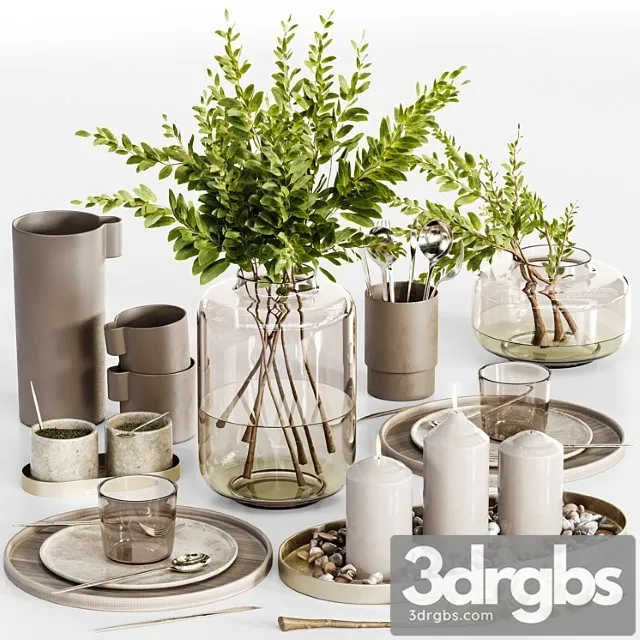 Kitchen tableware 018 3D Model Download