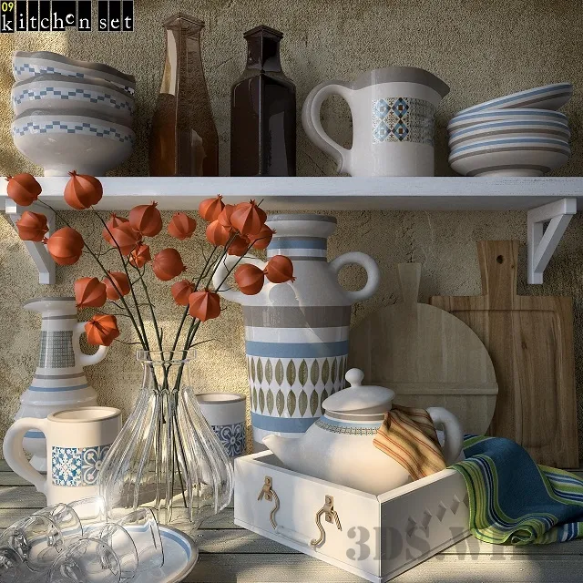 kitchen – Tableware and decorations 3D Model