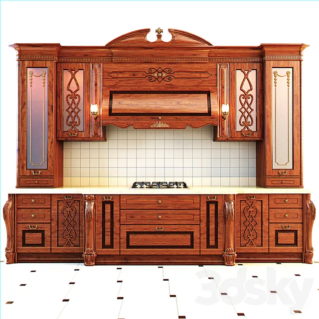 Kitchen Tomassi Artemida Noce 3D Model