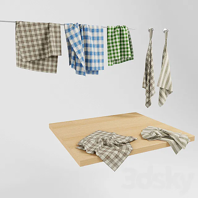 Kitchen Towels 3dmodel - 3dsky Decor Helper