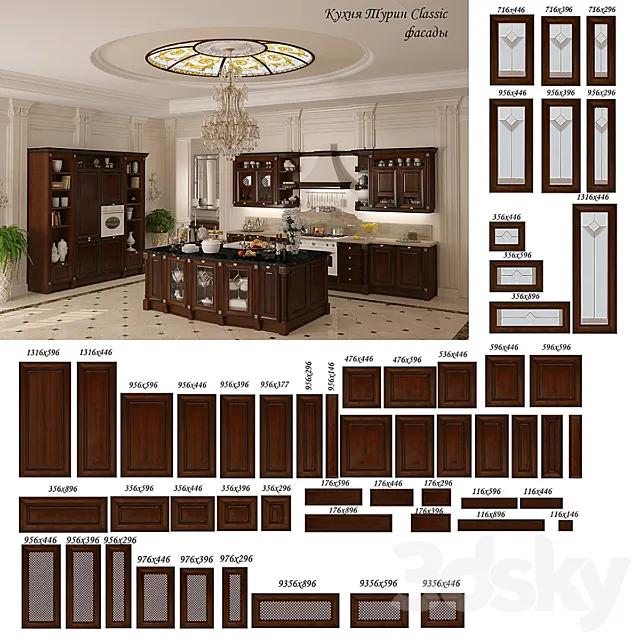 Kitchen Turin Classic facades 3DModel