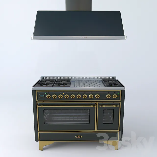 Kitchen unit “MAJESTIC” ILVE M-120 3D Model