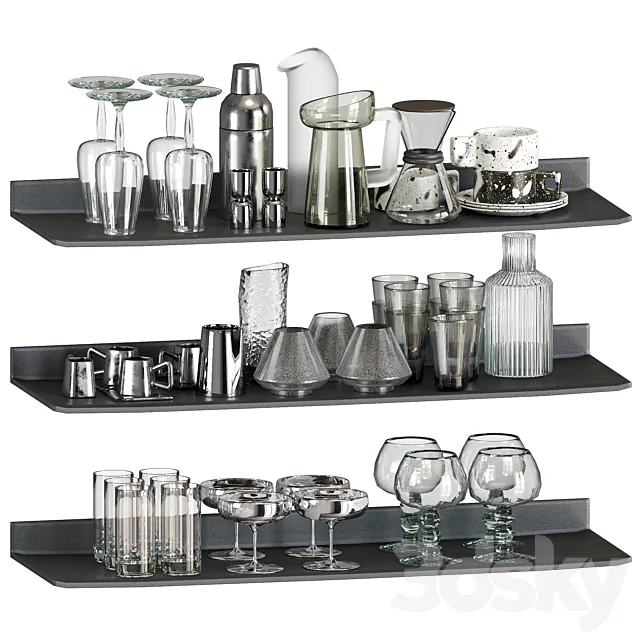 Kitchen Utensils Set 3D Model Kitchen Utensils Set 3D Model