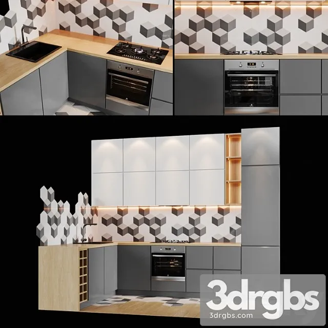 Kitchen V23 3D Model Download