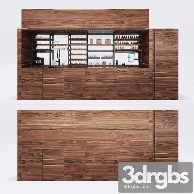 Kitchen valcucine logica celata 3D Model Download