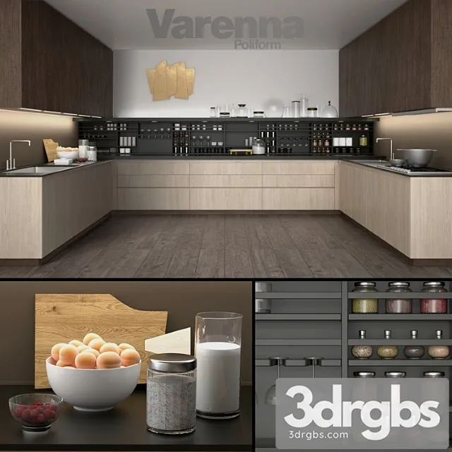 Kitchen Varena Poliform 3D Model Download