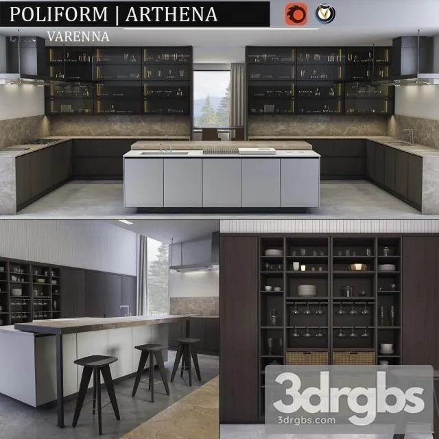Kitchen Varenna Arthena 3D Model Download