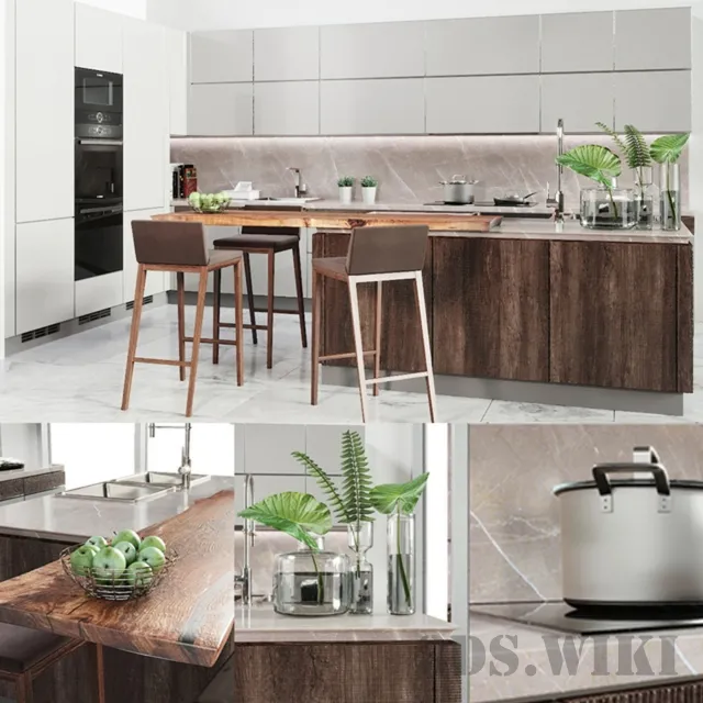kitchen – Verona Mod wood 3D Model