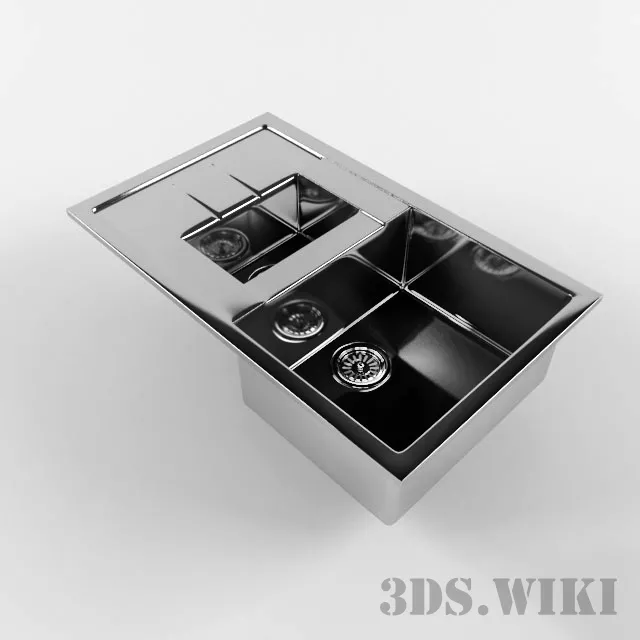 kitchen – Washer with drainer and dryer 3D Model