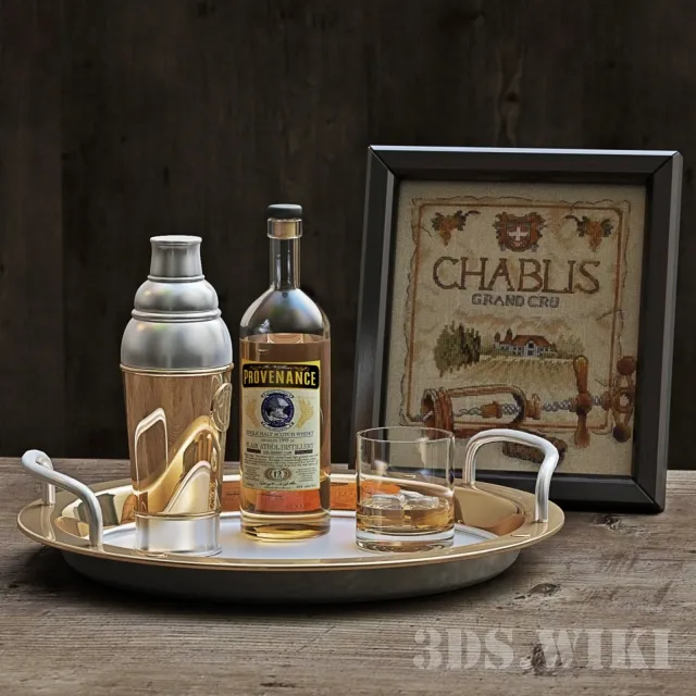 kitchen – Whiskey set 3D Model