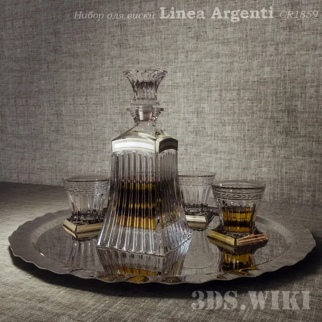 kitchen – Whiskey set Linea Argenti CR1859 3D Model
