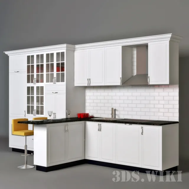 kitchen – White kitchen IKEA 3D Model