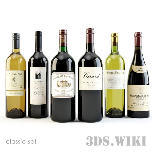 kitchen – Wine bottles 3D Model