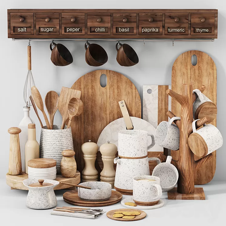kitchen_set_003 3D Model Free Download kitchen_set_003 3D Model Free Download