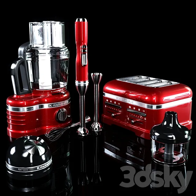 KITCHENAID ARTISAN Set-02 3D Model KITCHENAID ARTISAN Set-02 3D Model