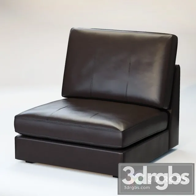 Kivik Leather Black Armchair 3D Model Download