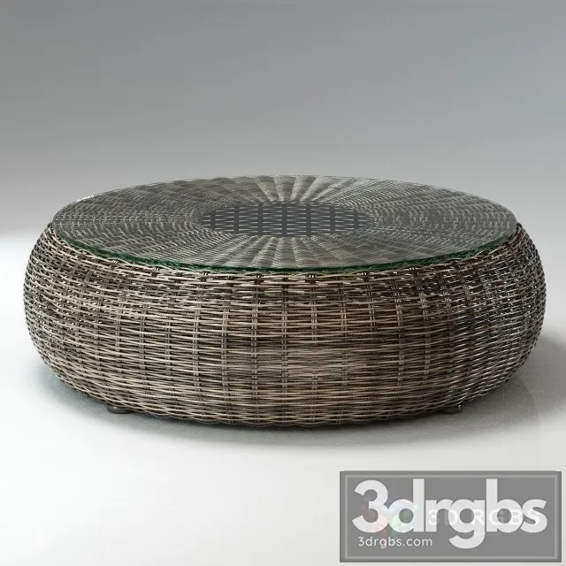 Kiwi Rattan Table 3D Model Download